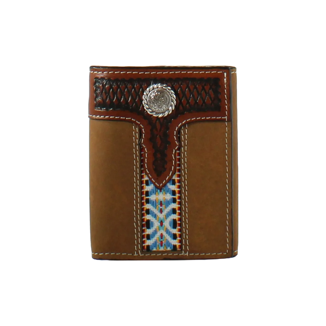 3D Mens Western Aztec Trifold Wallet D250007102