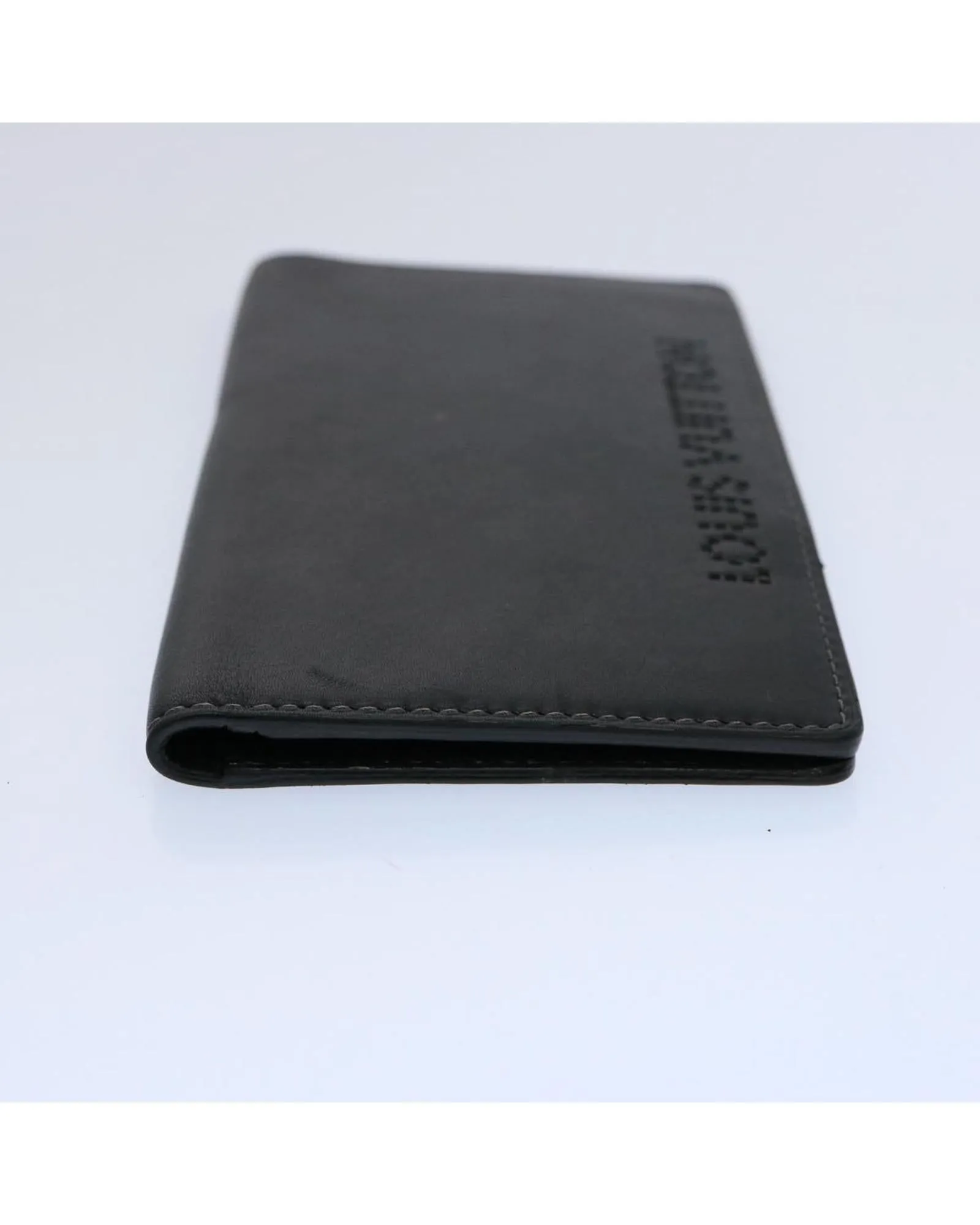 Black Leather Long Wallet with Multiple Compartments - French-Made LV Accessory