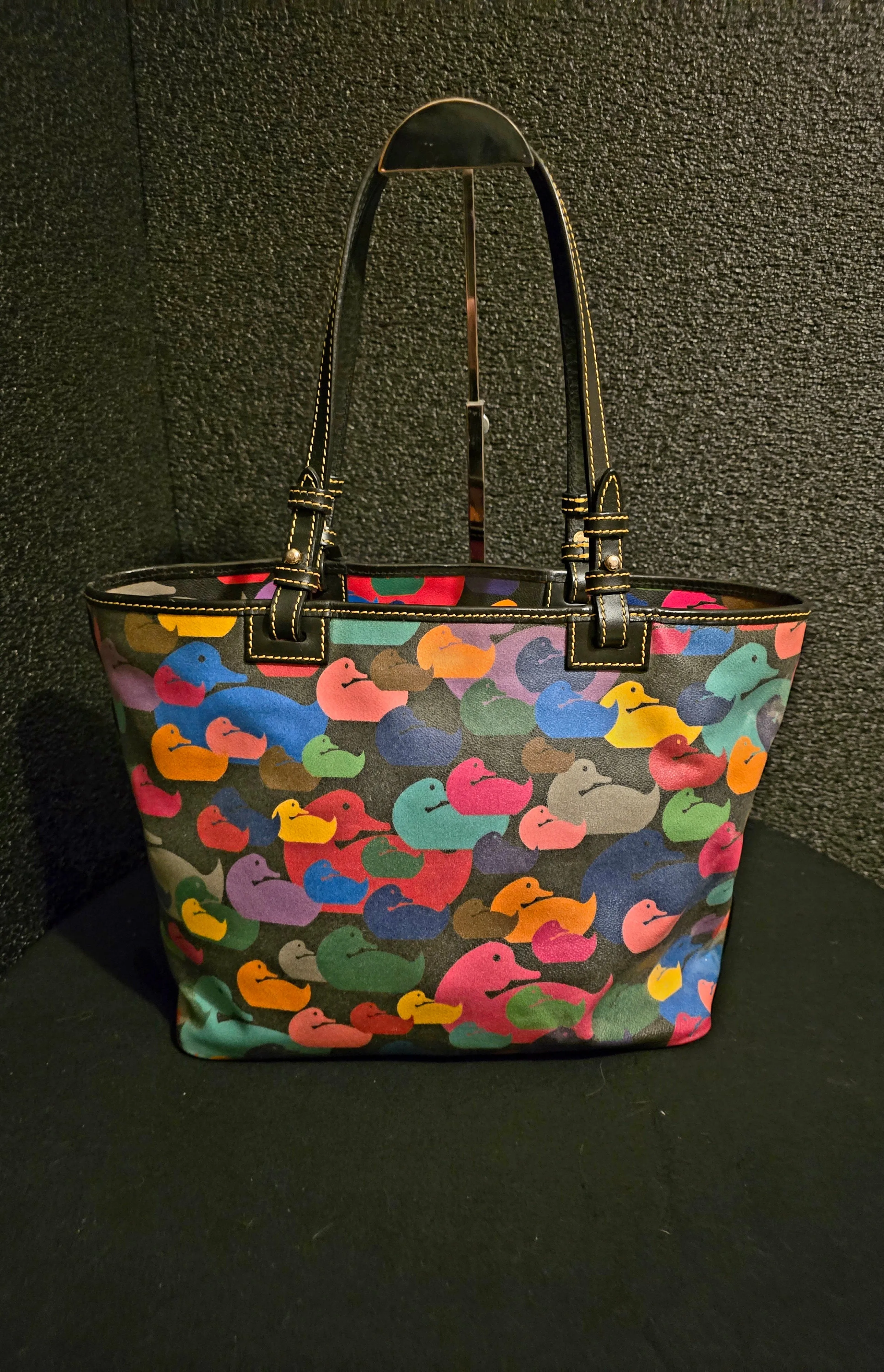 Dooney Bourke Limited Edition Multicolor Duck Tote Satchel Shoulderbag