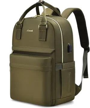 LOVEVOOK Laptop Backpack for Women 15.6 Inch Laptop Bag with USB Port, Fashion Waterproof Backpacks Teacher Nurse Stylish Travel Bags Vintage Daypacks for College Work