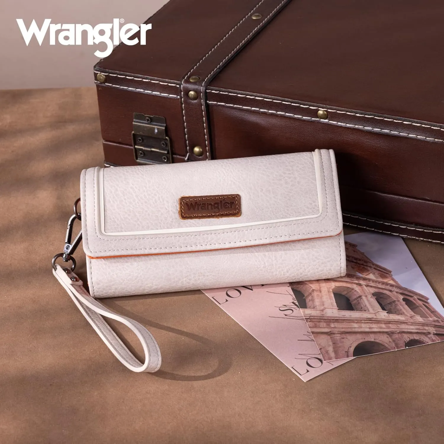 Montana West X Wrangler Wallet for Women Phone Wristlet Wallet Ladies Felame Large Capacity Clutch Wallets with Coin Purse