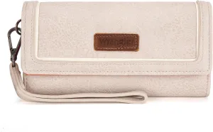 Montana West X Wrangler Wallet for Women Phone Wristlet Wallet Ladies Felame Large Capacity Clutch Wallets with Coin Purse