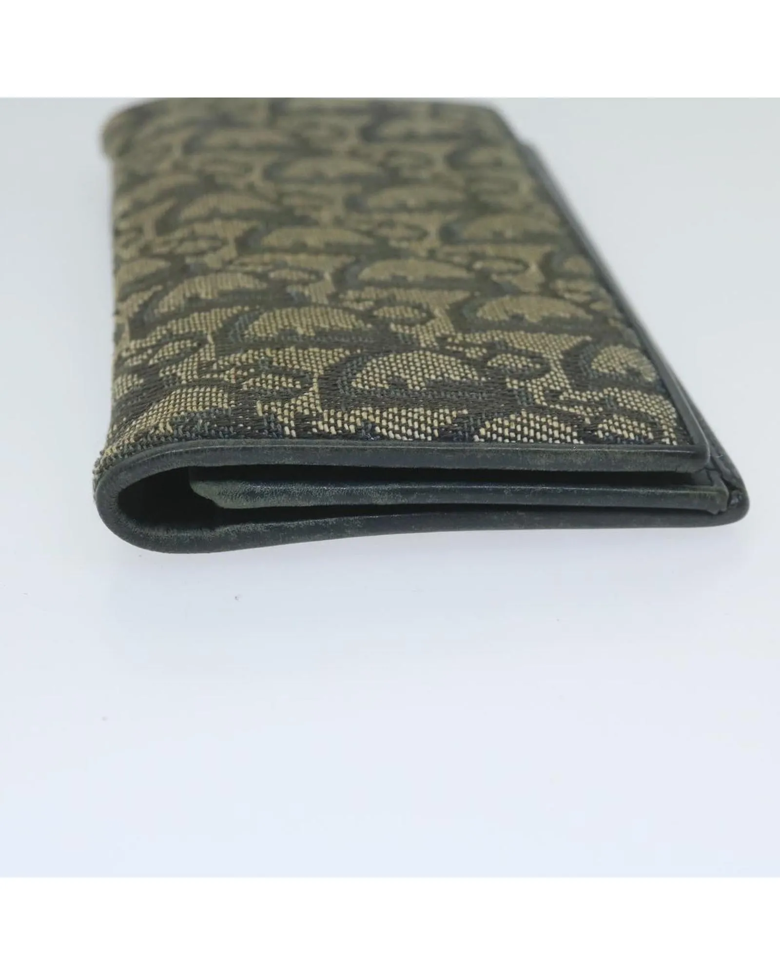 Navy Trotter Canvas Long Wallet with Multiple Compartments