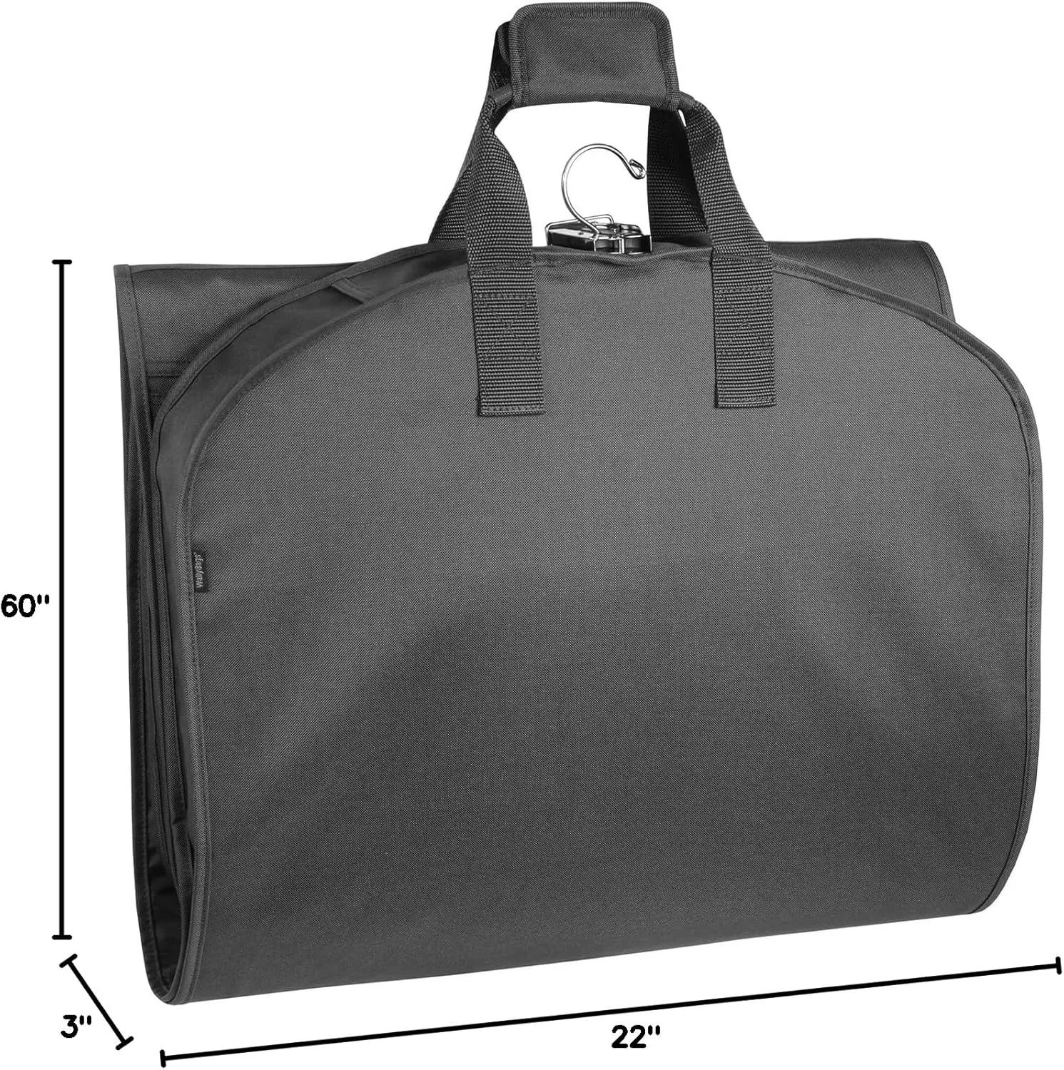 WallyBags 60 Premium Tri-Fold Travel Garment Bag with exterior pocket