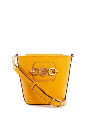 Yellow Hensely Crossbody Bucket Bag